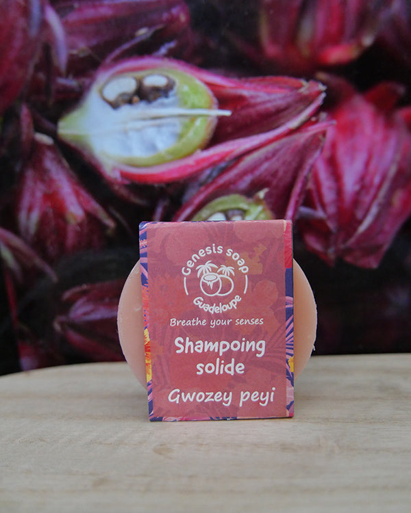 GWOSEY shampoing solide hibiscus et açaï - Genesis Soap Guadeloupe